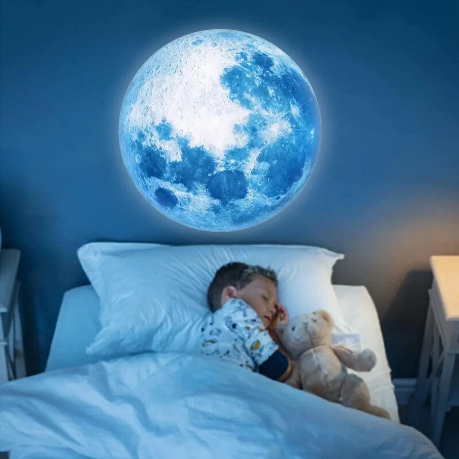 GlowPop Rotating Rechargeable Moon Star Projector thumbnail 4
