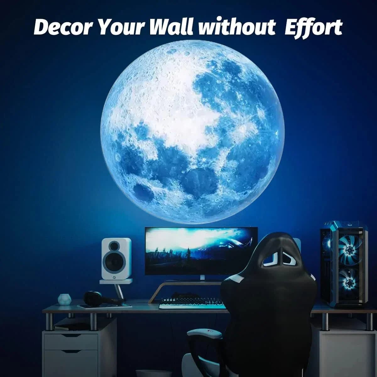 GlowPop Rotating Rechargeable Moon Star Projector thumbnail 5