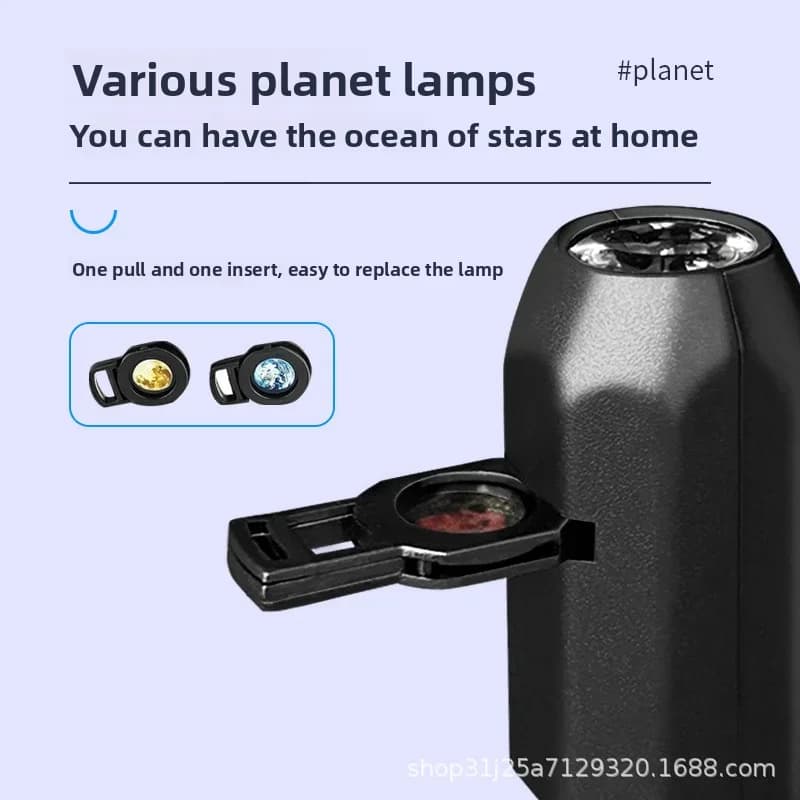 GlowPop Rotating Rechargeable Moon Star Projector thumbnail 6